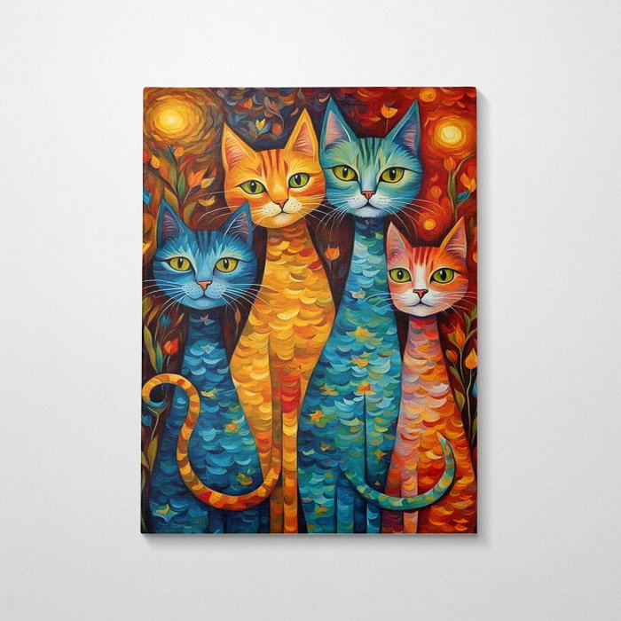 Wallity KNV9988 - 70100 Pintura Decorativa en Lienzo Multicolor 70 x 100 cm